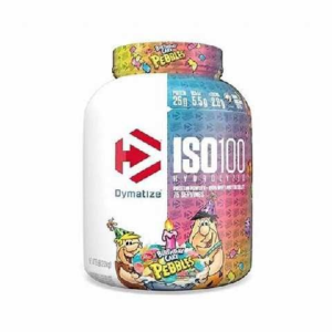 PROTEINA DYMATIZE ISO100 HYDROLYZED (2.3 KG) PASTEL DE CUMPLEAÑOS PEBBLES