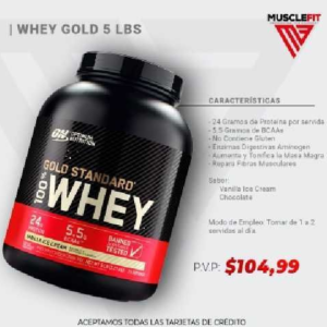 PROTEINA OPTIMUN NUTRITION 100% WHEY GOLD STANDARD (2.27 KG) DE CHOCOLATE