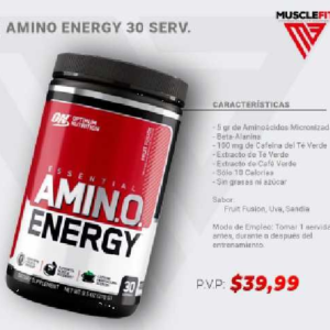 AMINOÁCIDO OPTIMUN NUTRITION ESSENTIAL AMIN.O. ENERGY DE FRUIT FUSION