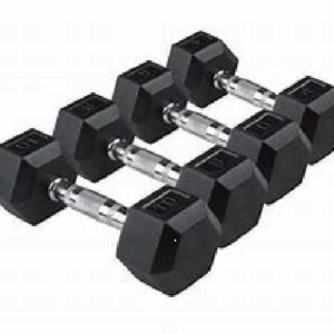 PAR MANCUERNAS HEXAGONALES DE CAUCHO (45 KG)